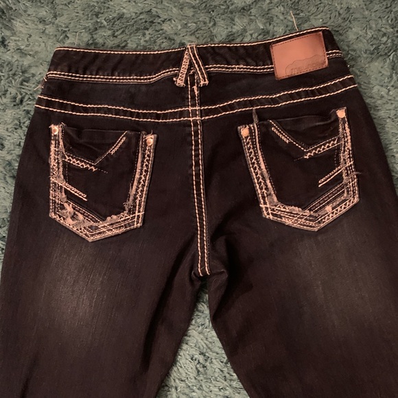 MAURICES Black denim size 7/8 regular - Picture 2 of 7